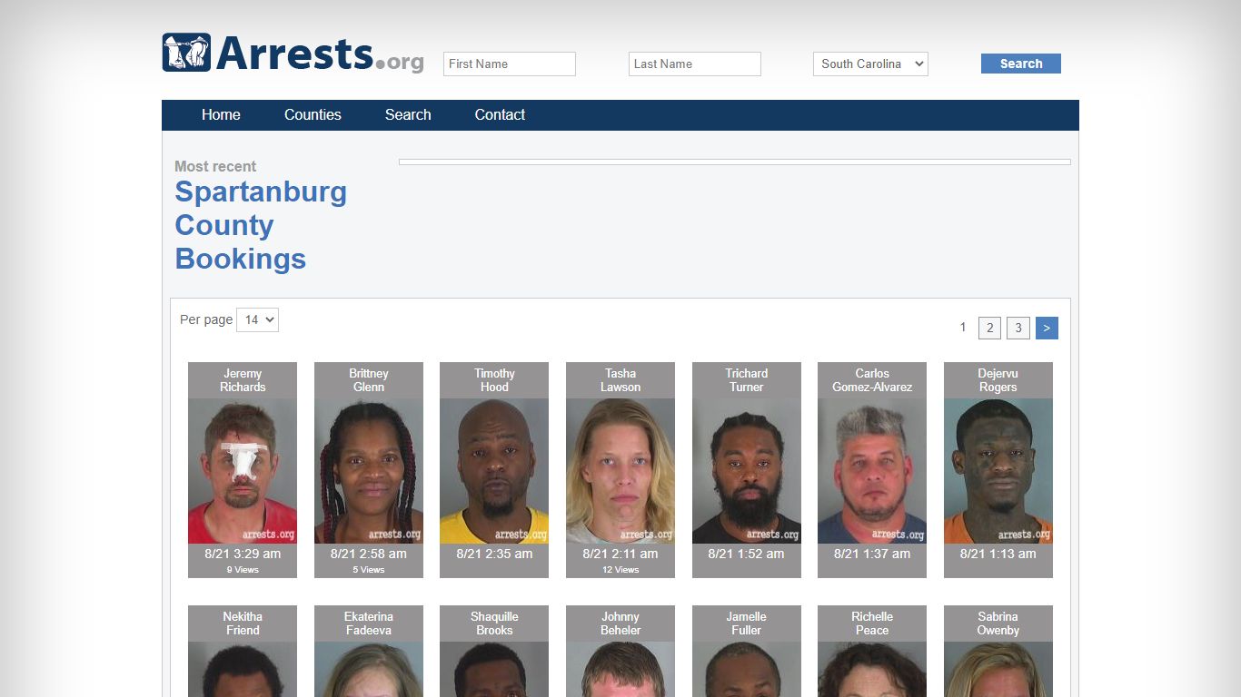 Spartanburg County Arrests and Inmate Search